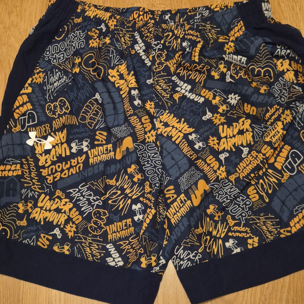 Under Armour Men's Graphic Print Shorts - Blue and Orange